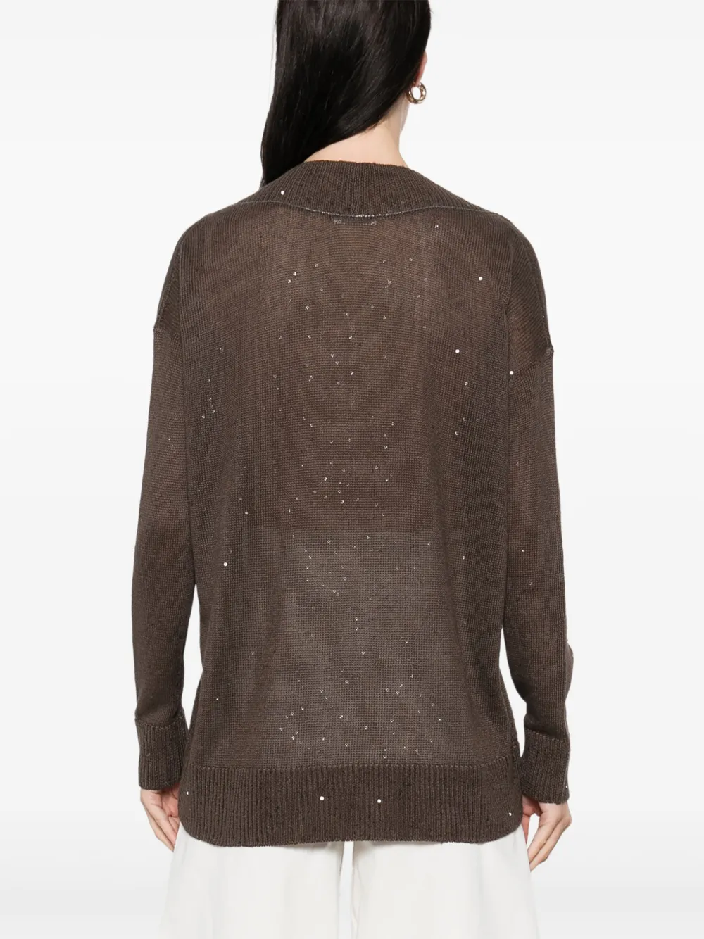 BRUNELLO CUCINELLI SEQUIN-EMBELLISHED SWEATER