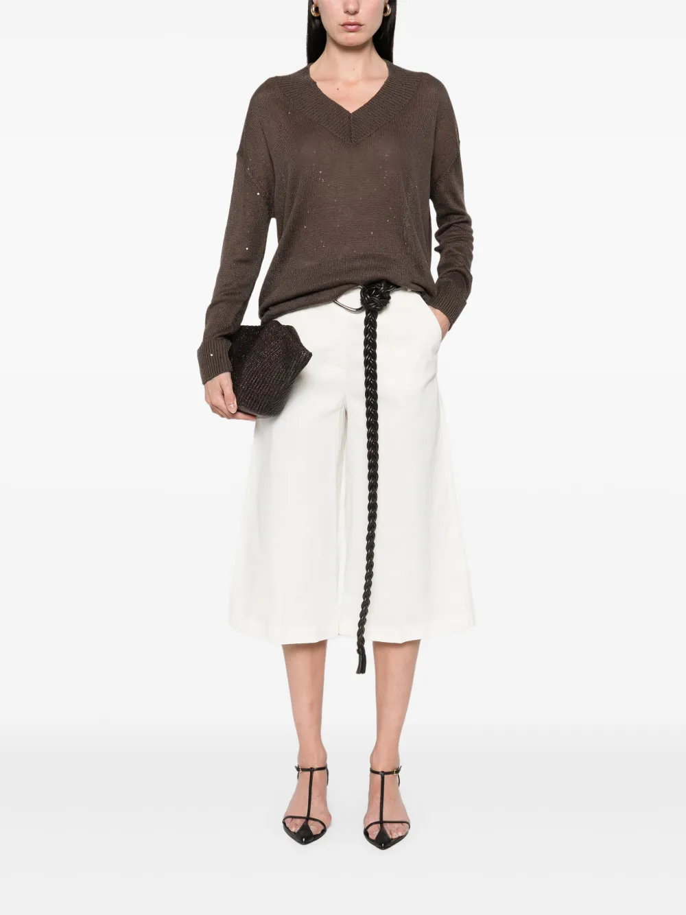 BRUNELLO CUCINELLI SEQUIN-EMBELLISHED SWEATER