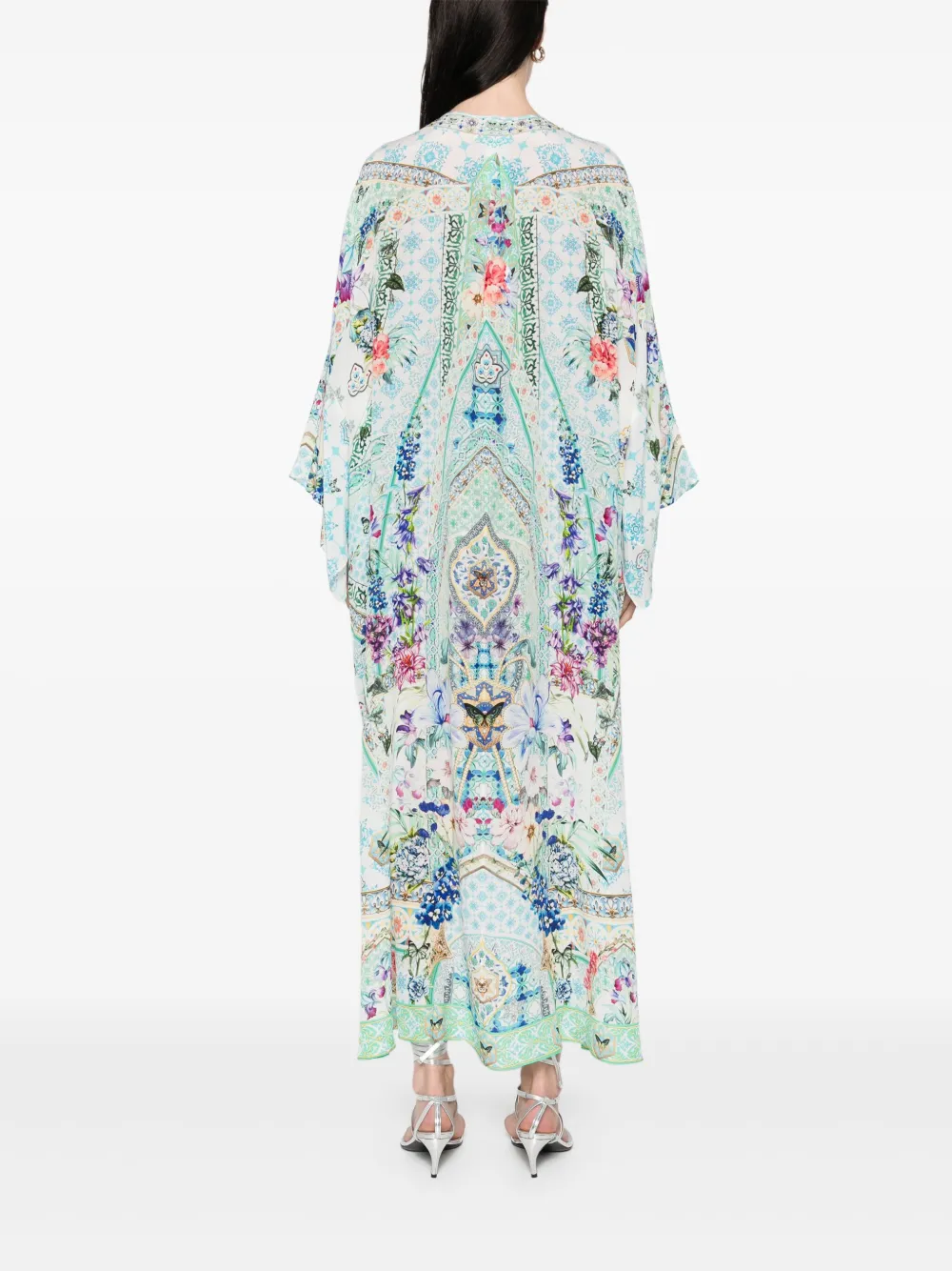 Camilla Maxi-jurk met V-hals Wit