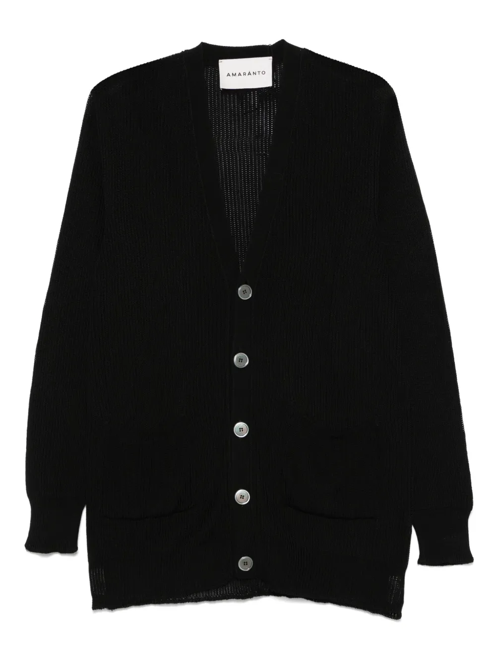 AMARÁNTO ribbed cardigan | Black | Image 1