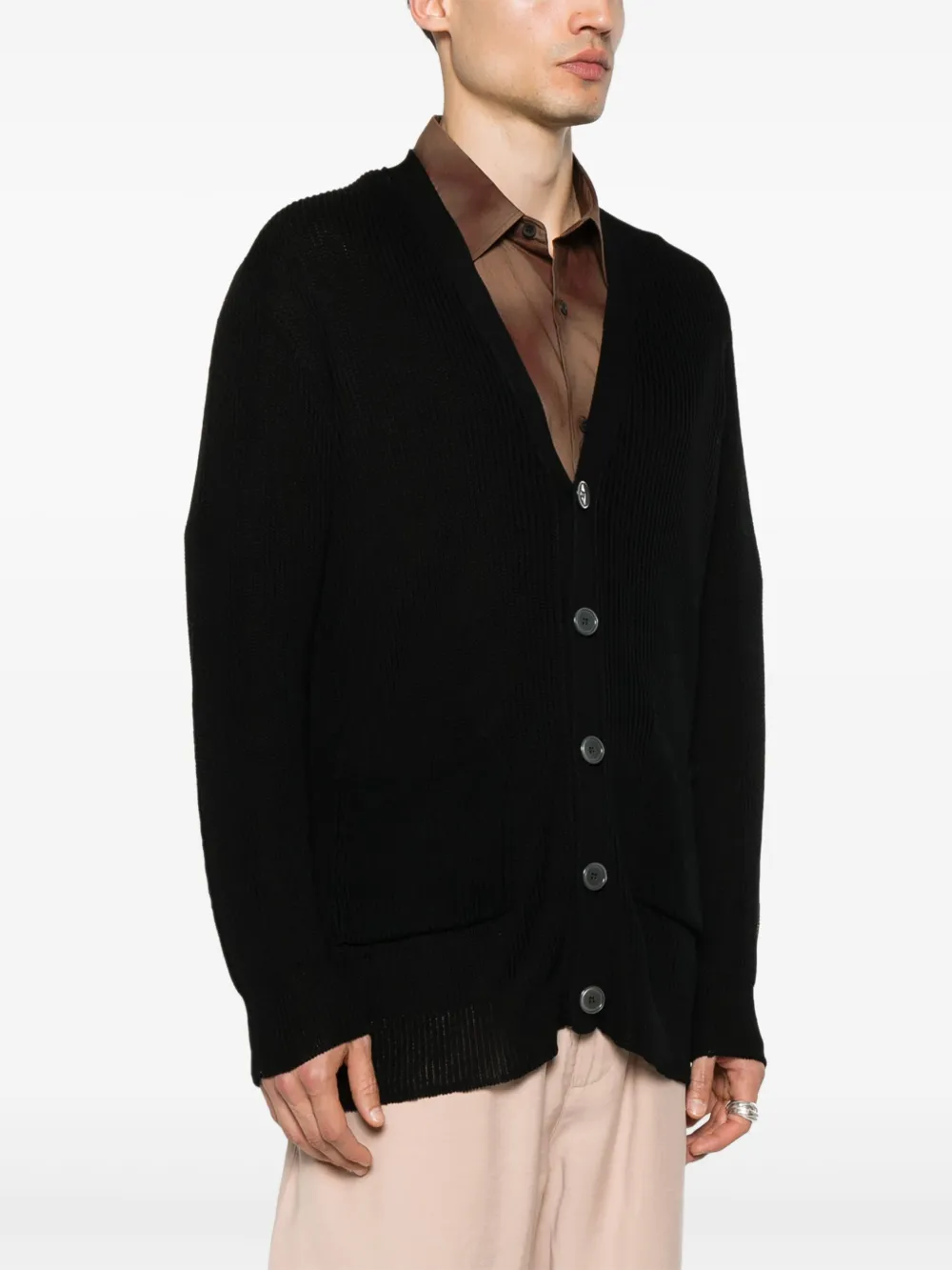 AMARANTO RIBBED CARDIGAN