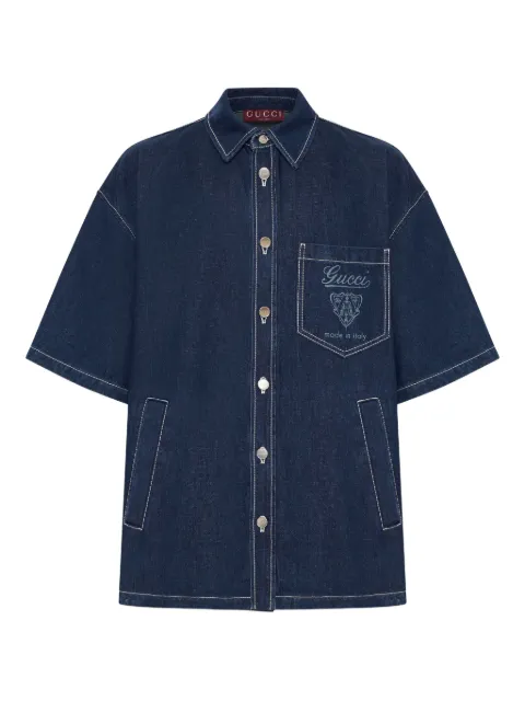 Gucci lasered denim shirt