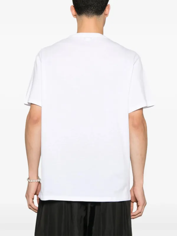 Alexander McQueen flocked-logo T-shirt | White | FARFETCH