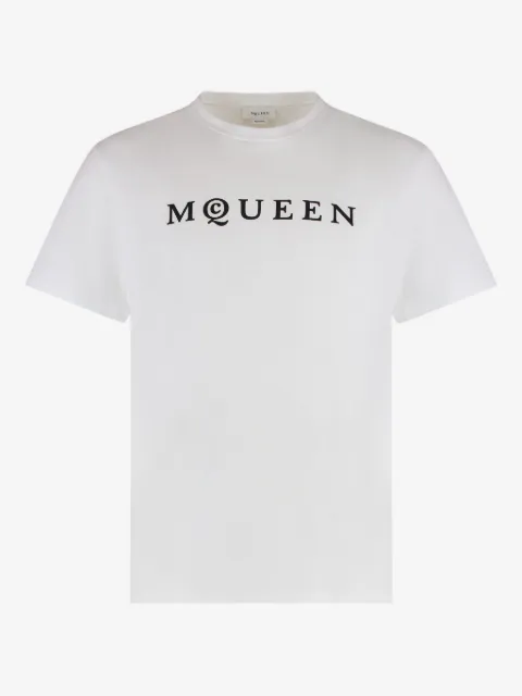 Alexander McQueen flocked-logo T-shirt