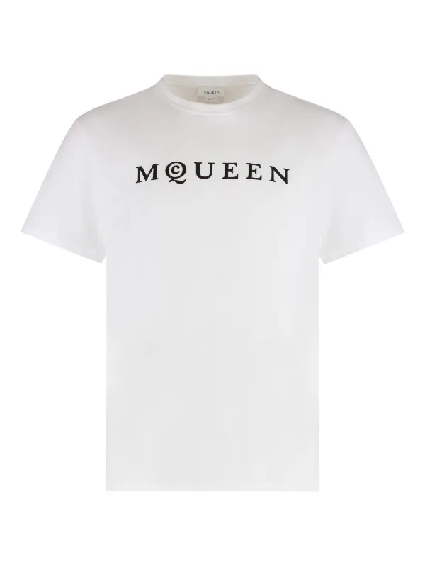 Tシャツ・カットソー alexander mcqueen T-SHIRT WITH FLOCKED LOGO 29729928_58889841_600.jpg