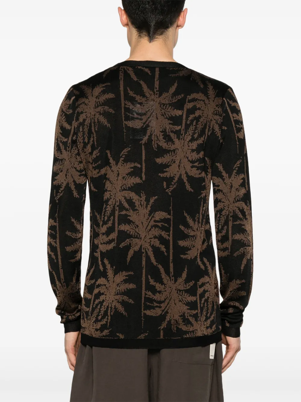 AMARANTO INTARSIA-KNIT TOP