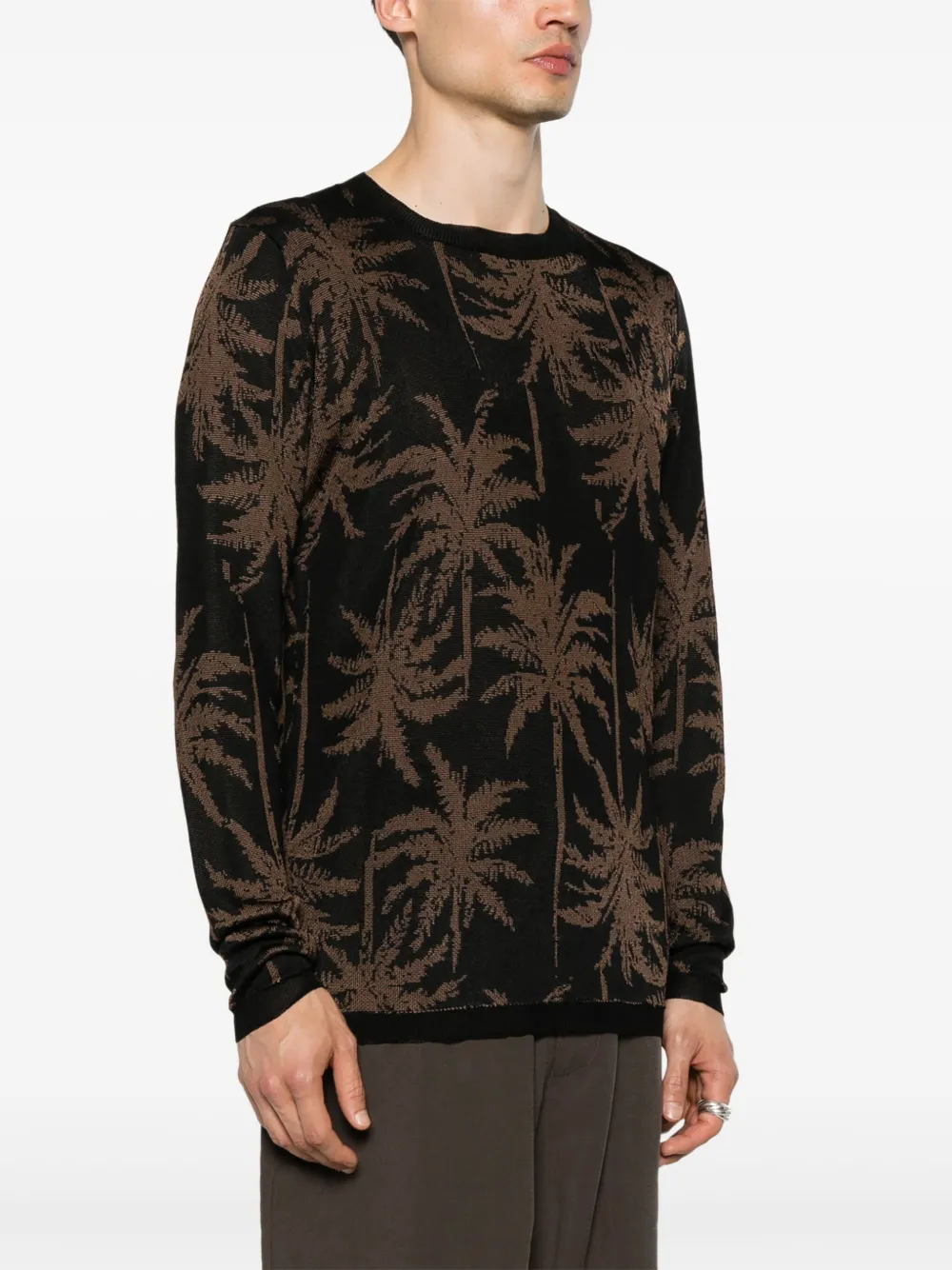 AMARANTO INTARSIA-KNIT TOP