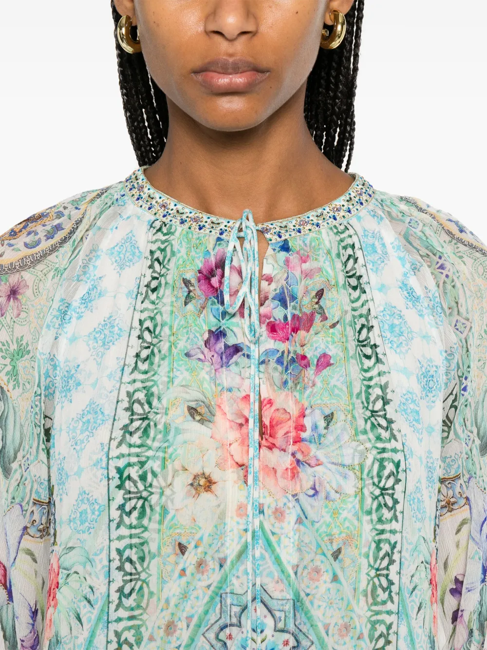 Shop Camilla Sunrise In Sintra Maxi Dress In Blue