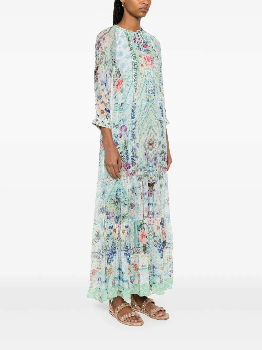 Shop Camilla Sunrise In Sintra Maxi Dress In Blue