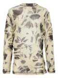 FEDERICO CINA semi-sheer T-shirt - Yellow