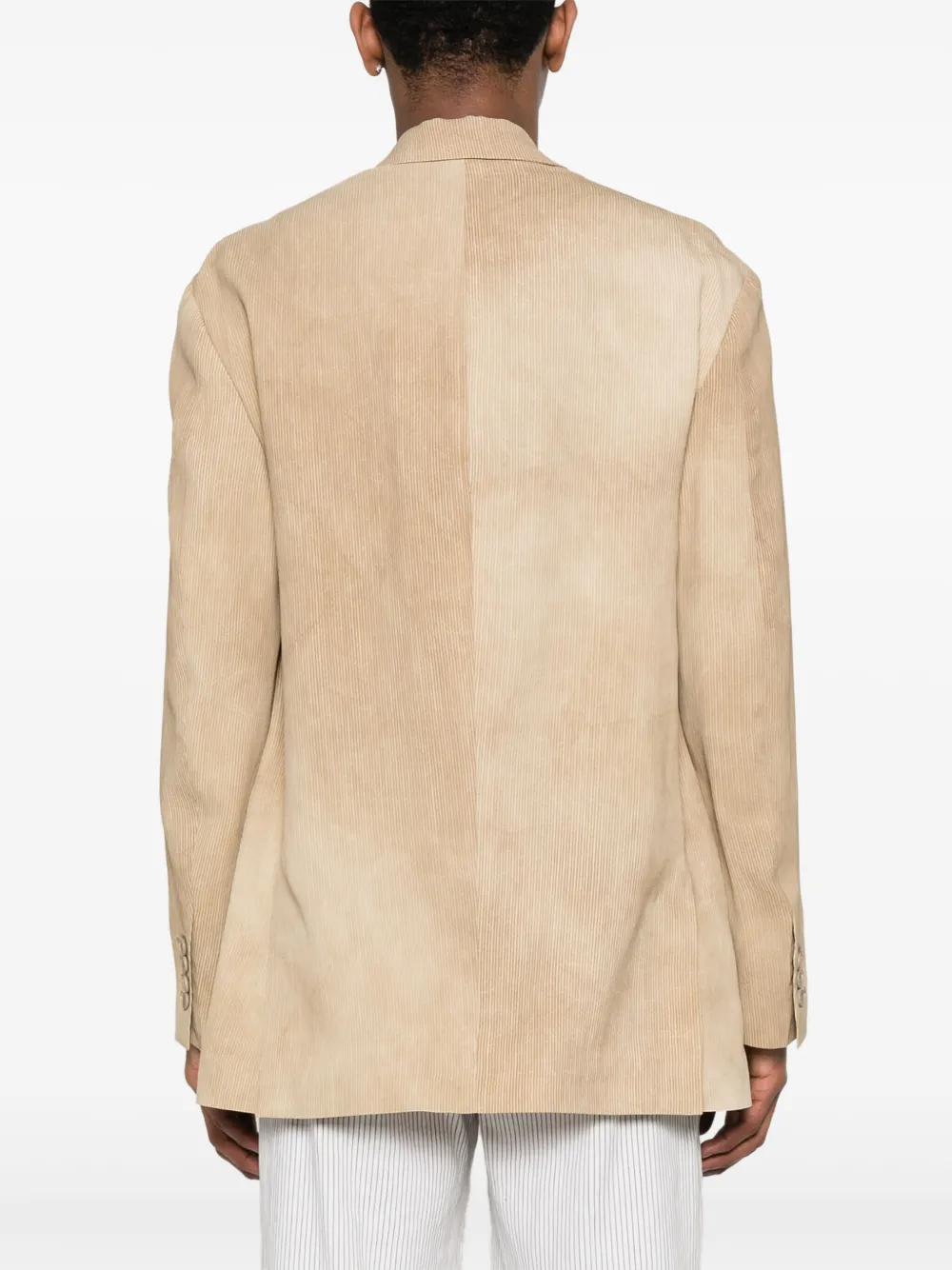 Emporio Armani Geribbelde blazer Bruin