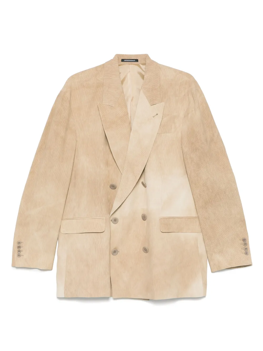 Emporio Armani Geribbelde blazer Bruin