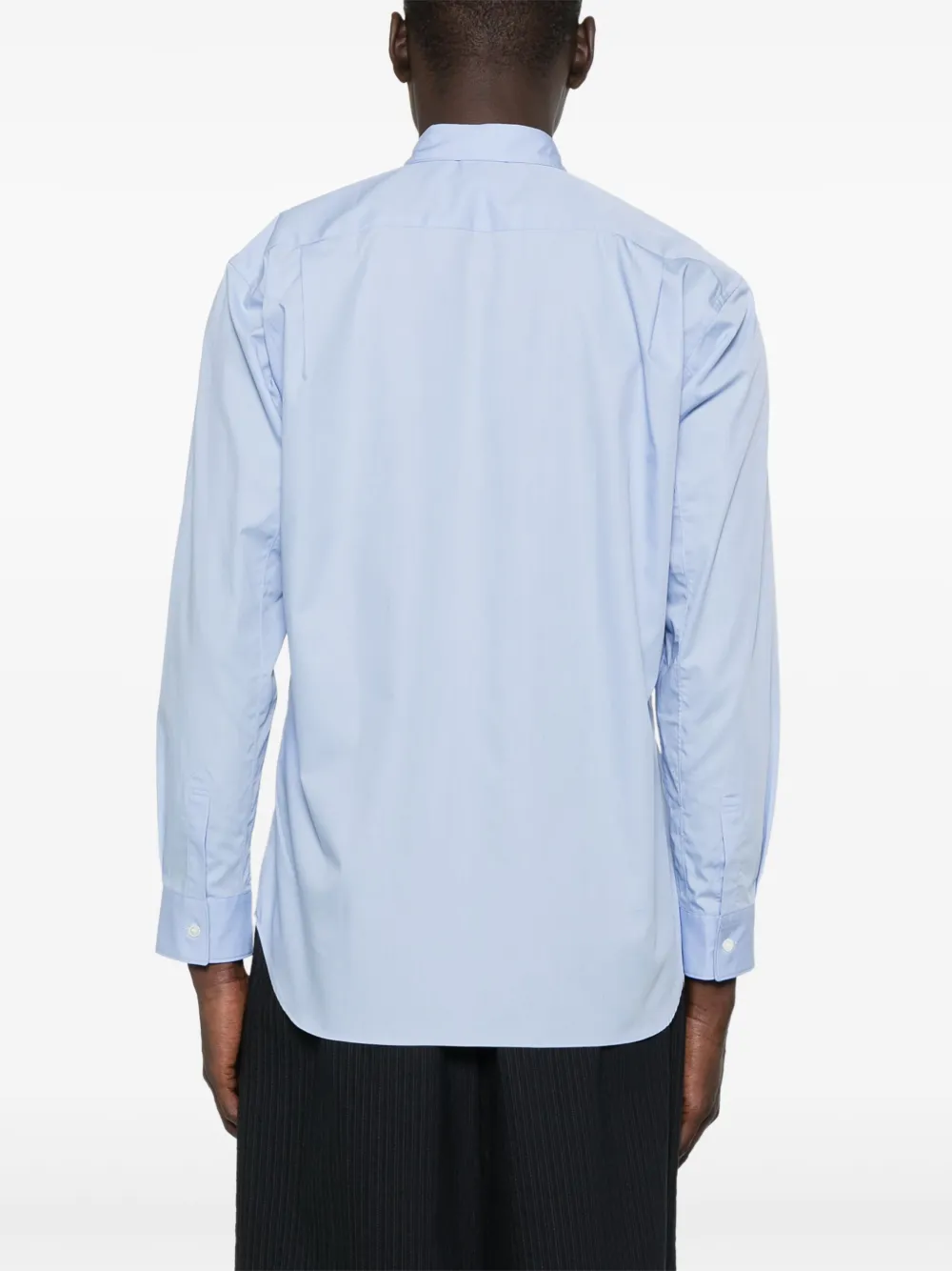 Comme Des Garçons Shirt Overhemd met bloemendetail Blauw
