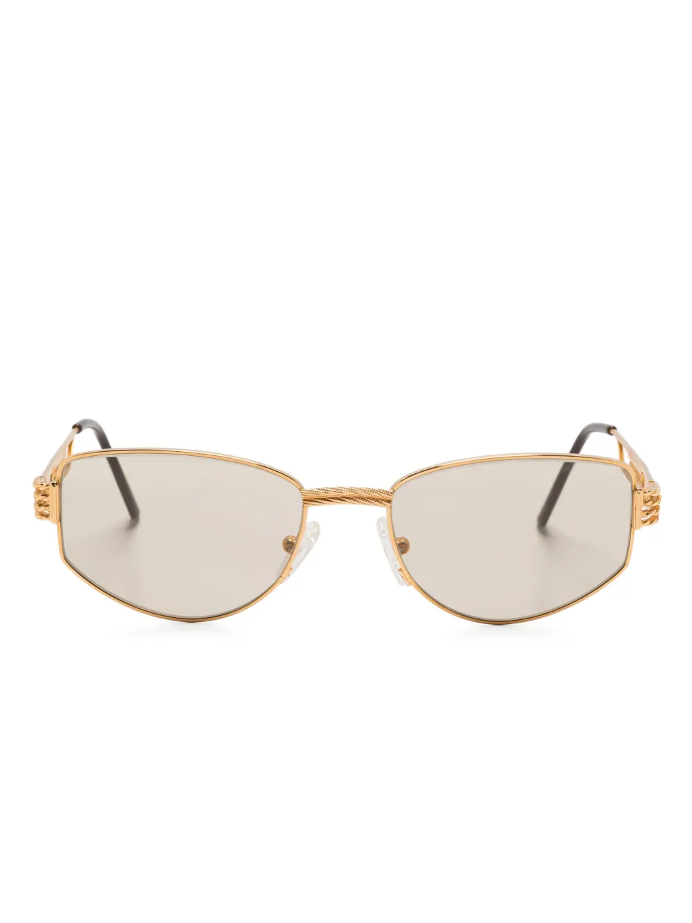 Tiffany & Co. Pre-Owned geometric-frame sunglasses | Gold | Image 1