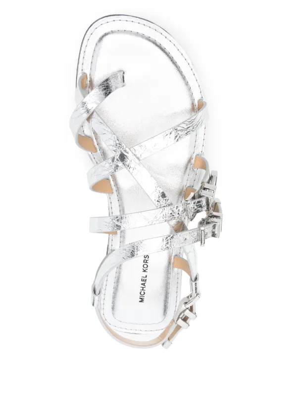 Michael Michael Kors Metallic Flats | Silver | FARFETCH display picture 1