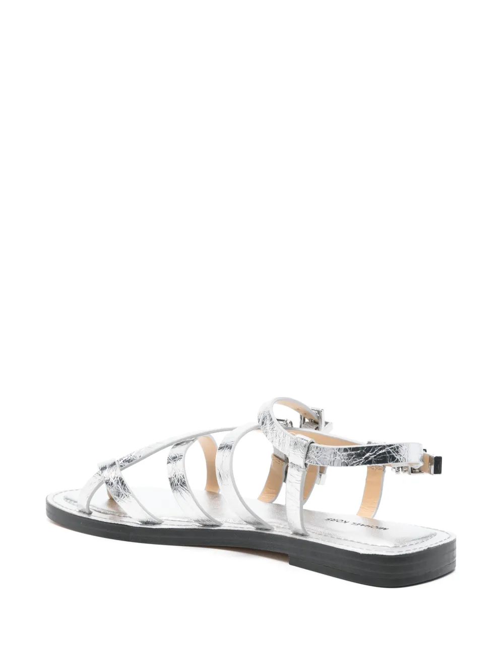 Michael Kors metallic flats Silver