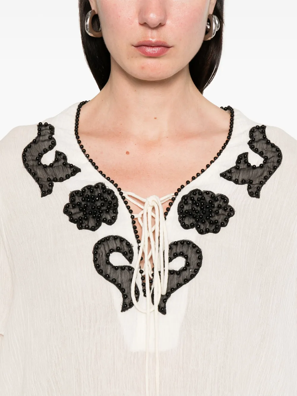 Shop Anjuna Lalla Mini Dress In 中性色