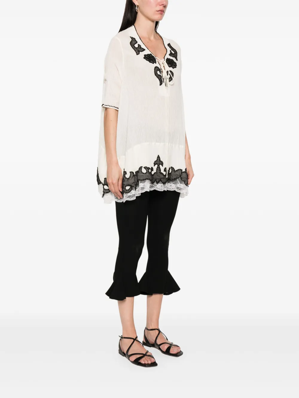 Anjuna Lalla mini-jurk Beige