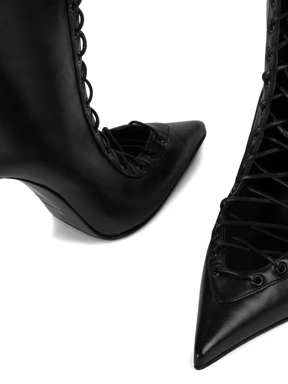 Le Silla 100mm Colette lace-up pointed-toe boots Black