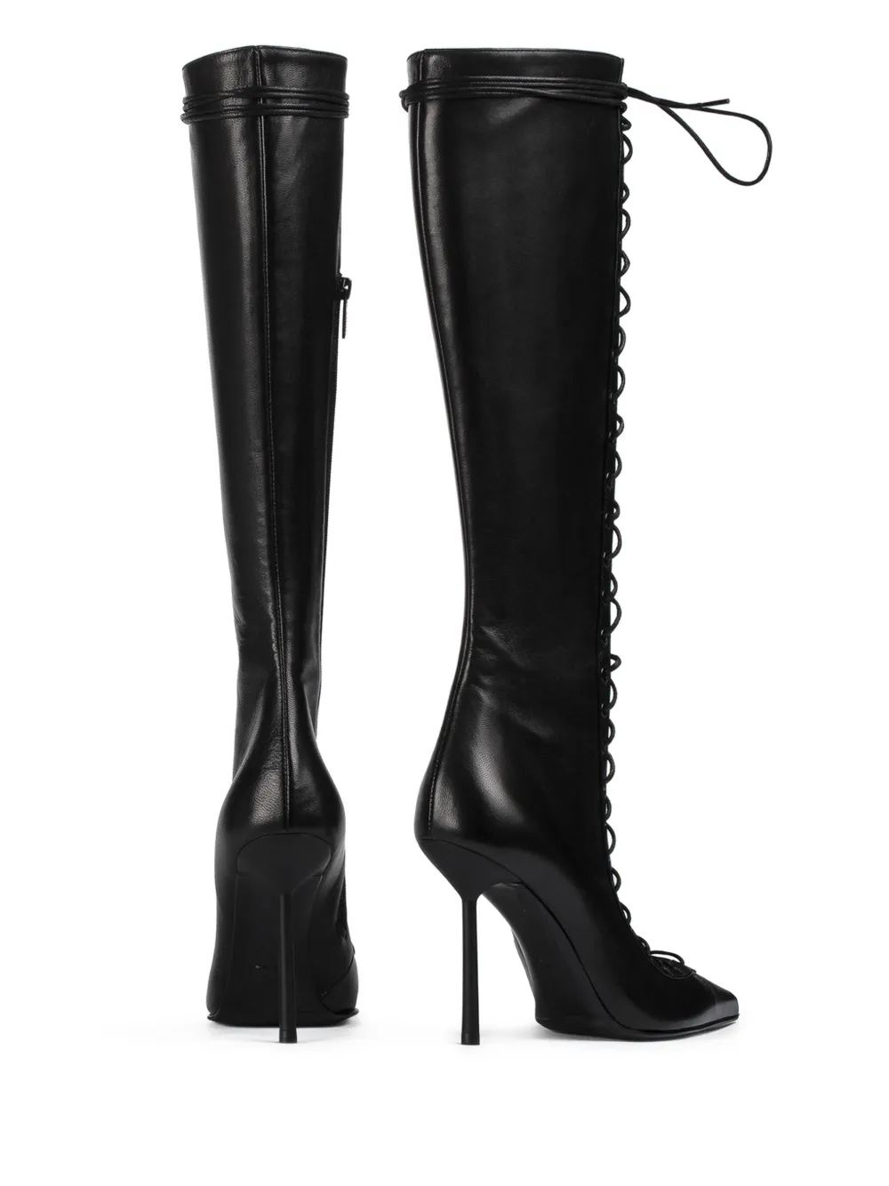 Le Silla 100mm Colette lace-up pointed-toe boots Black