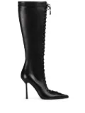 Le Silla 100mm Colette lace-up pointed-toe boots - Black