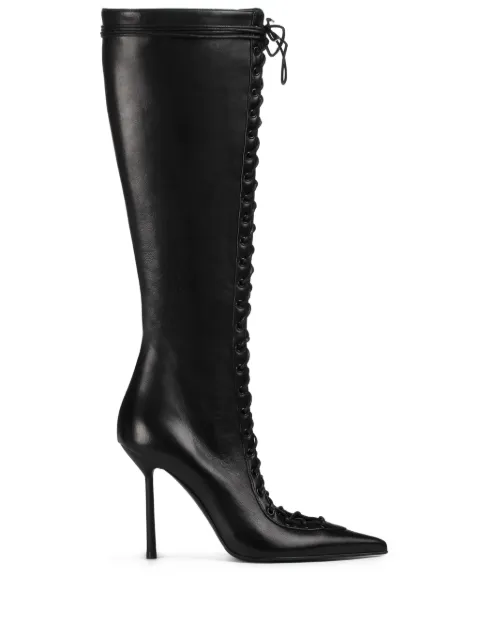 Le Silla Bota Colette com cadarço e salto 100mm