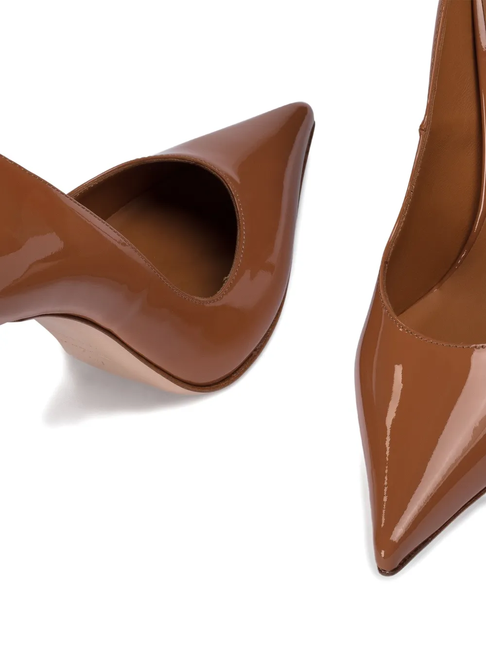 Le Silla 100mm Bella patent pumps Brown
