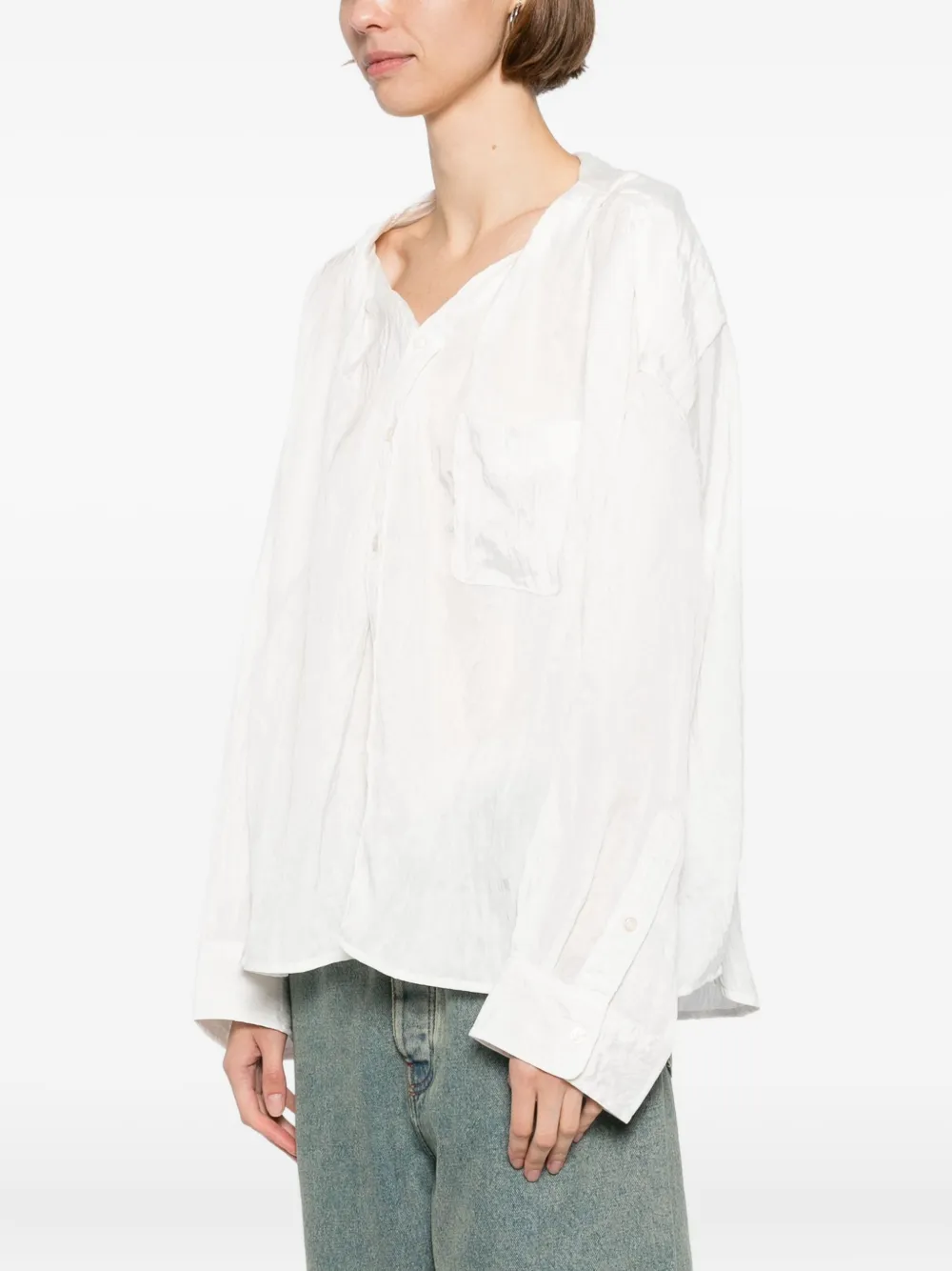 R13 twist-neck shirt Wit