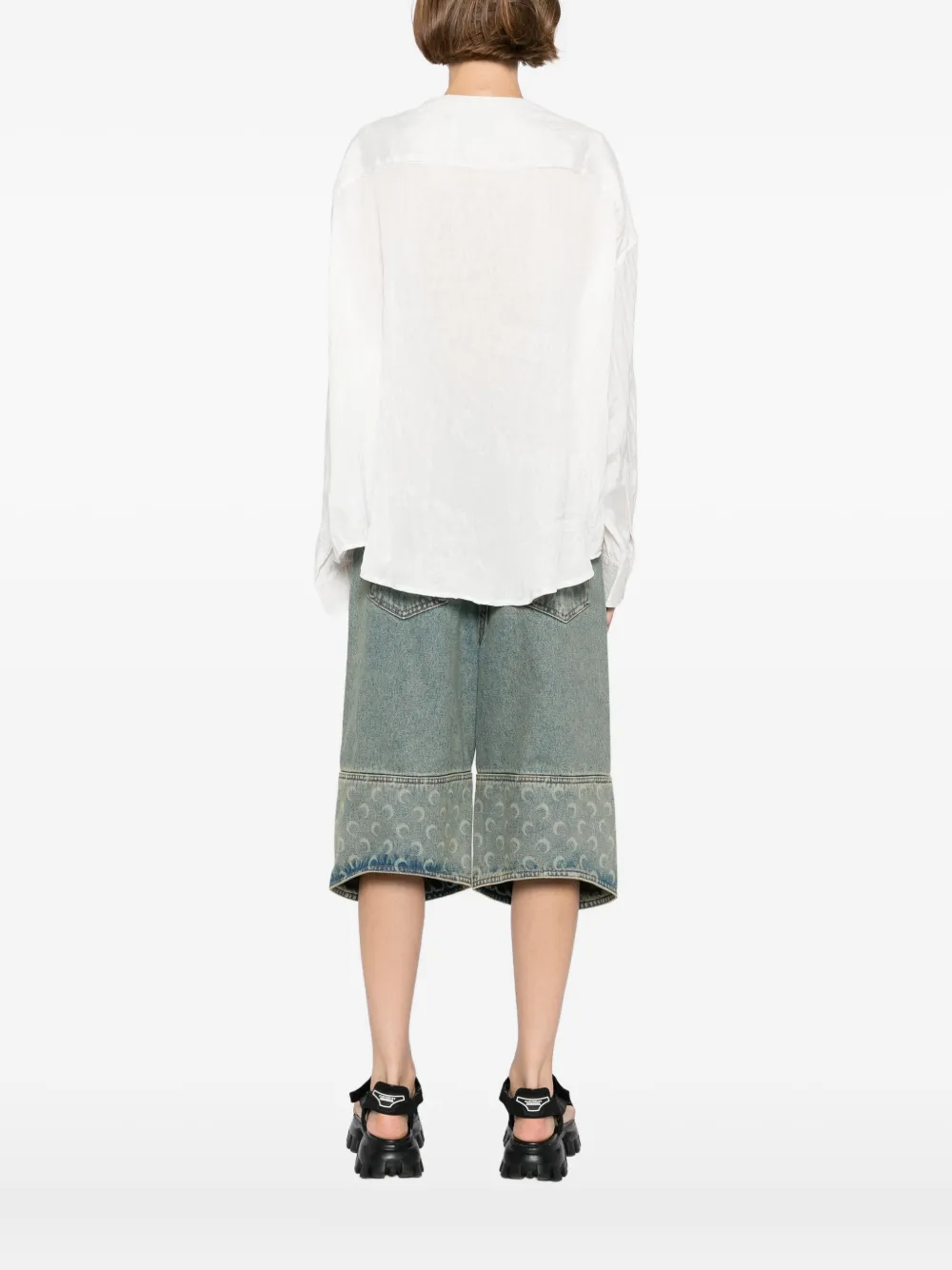 R13 twist-neck shirt Wit