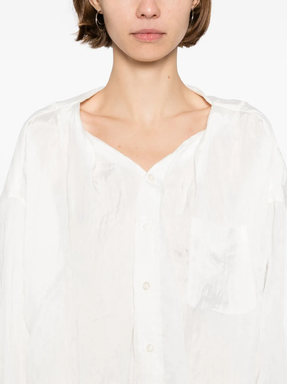 R13 twist-neck shirt Wit