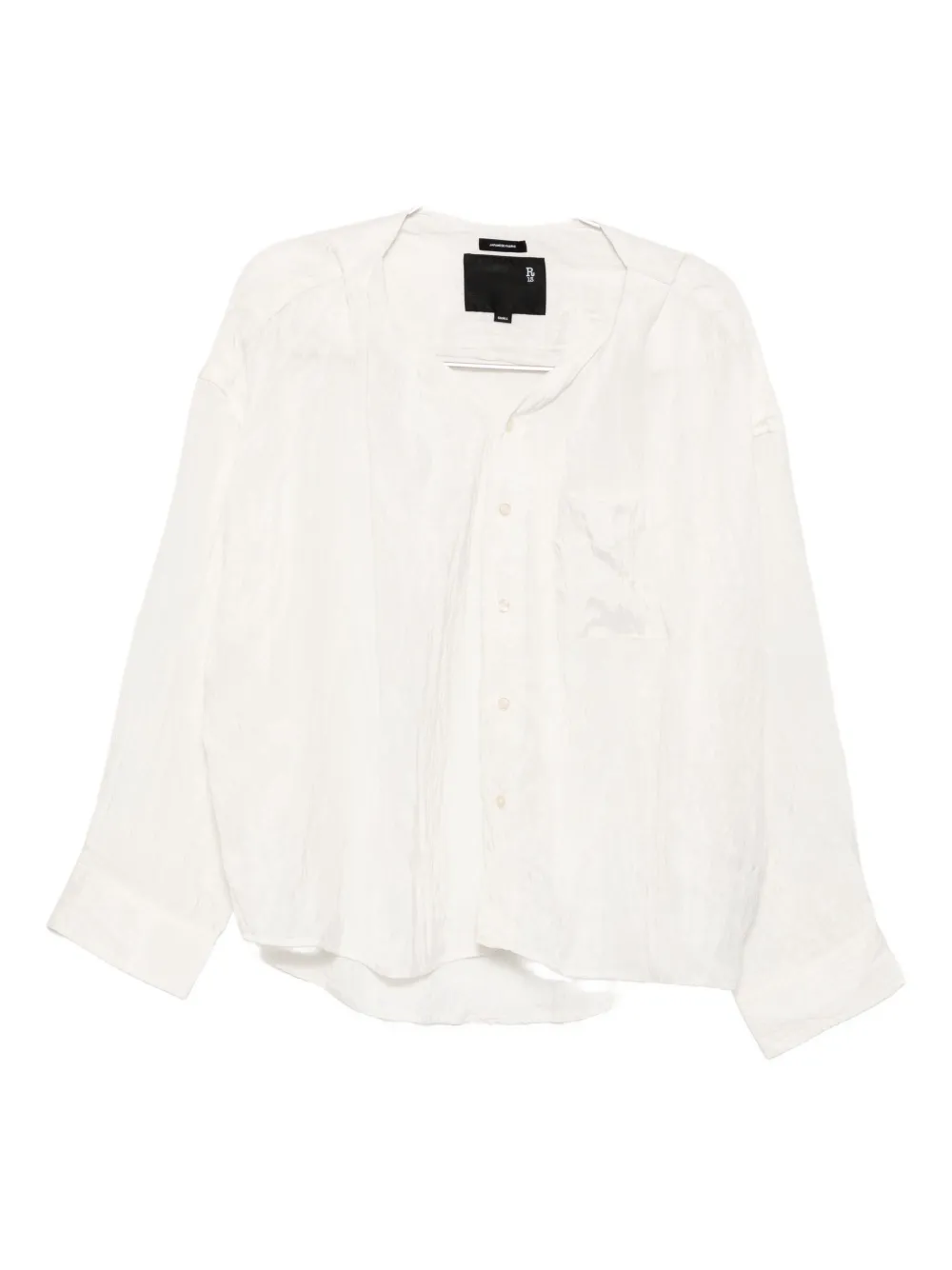 R13 Twist-neck Shirt In White