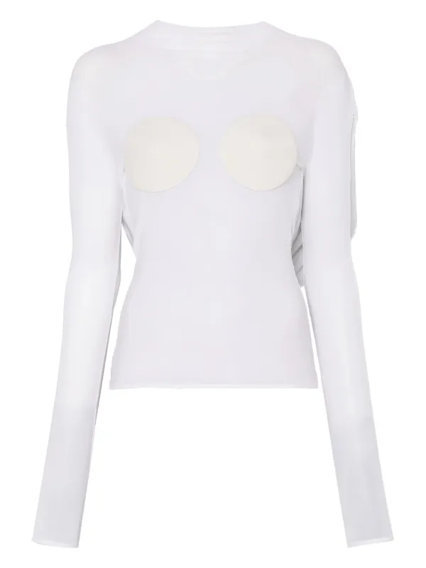美品 JEAN PAUL GAULTIER トップス オフショルダー 　白 Jean Paul Gaultier - Jean Paul Gaultier | The White Patch Shorts