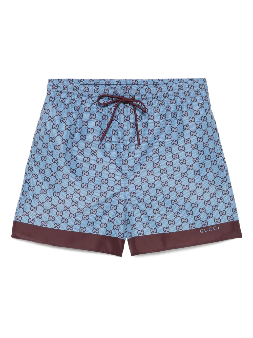 Gucci Popeline zwembroek met print Blauw