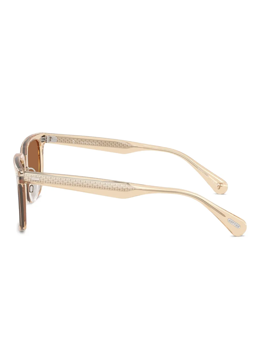 Oliver Peoples Zonnebril met vierkant montuur Bruin