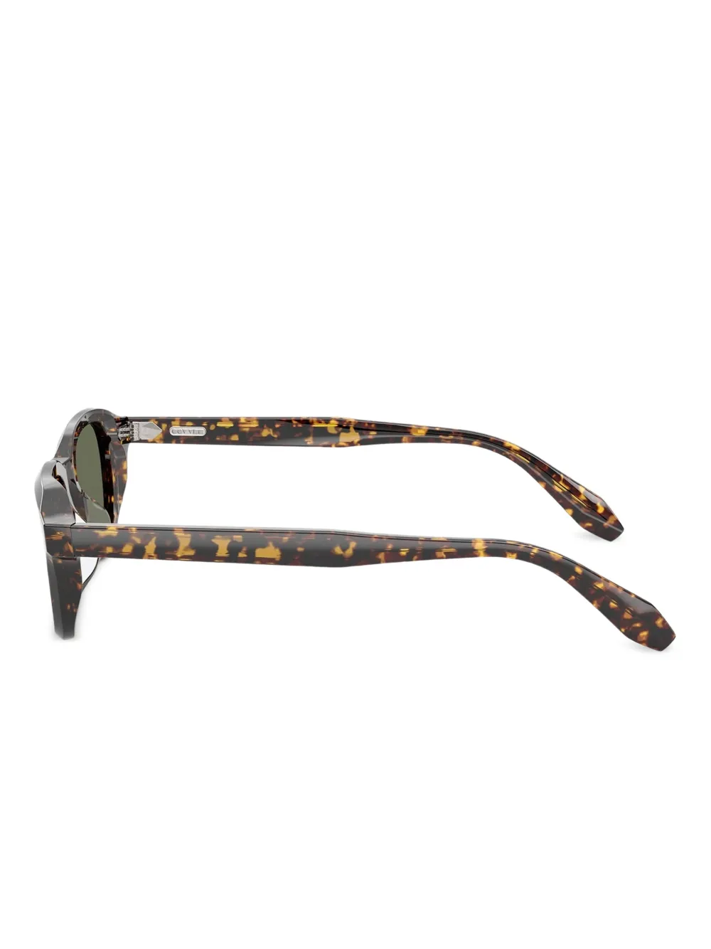 Oliver Peoples Zonnebril met rechthoekig montuur Bruin