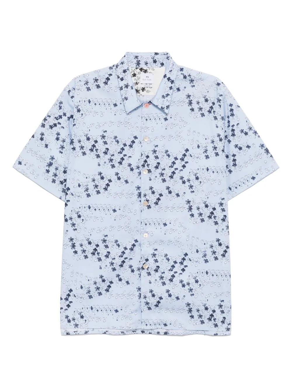 PS Paul Smith Ecru 'Jasmine' print short-sleeve shirt | bleu | Image 1