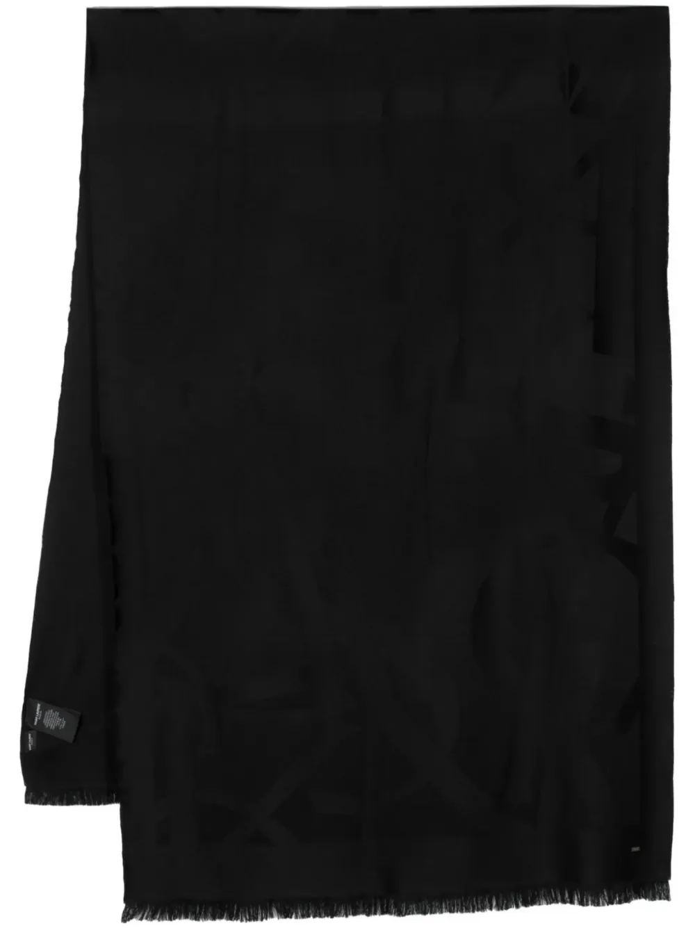 Saint Laurent YSL monogram-pattern scarf Zwart