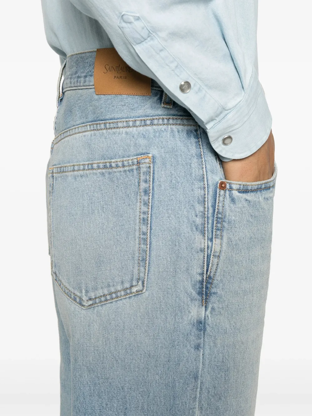 Saint Laurent straight-leg jeans Blauw