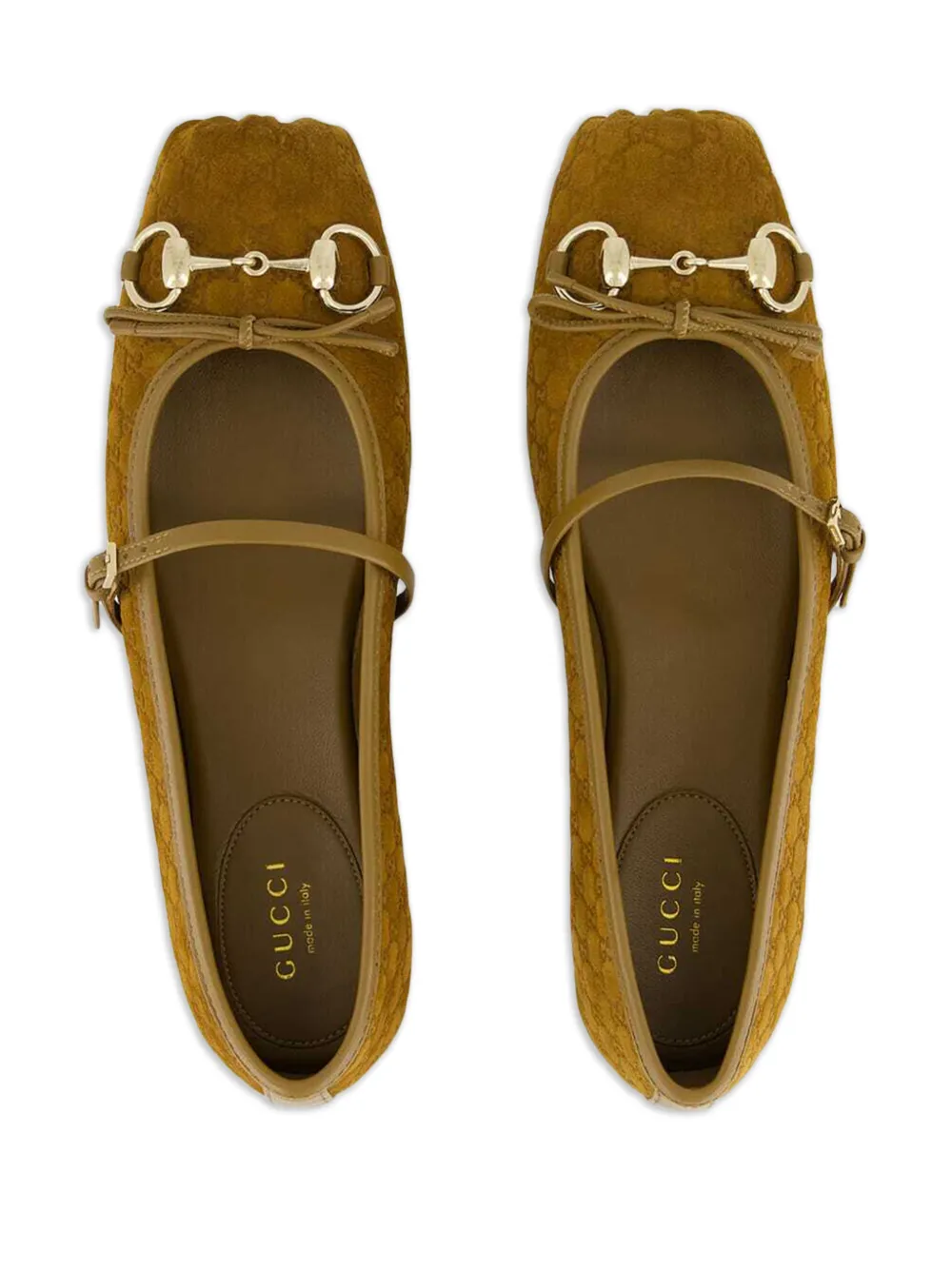 Gucci Horsebit ballerina's Groen