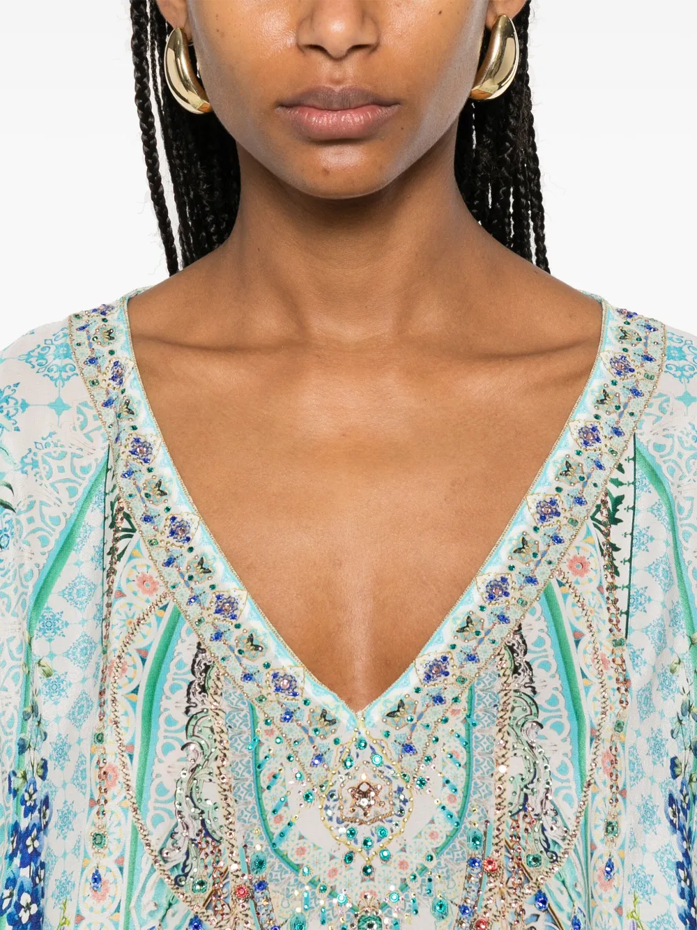 Camilla Sunrise In Sintra mini-jurk Blauw