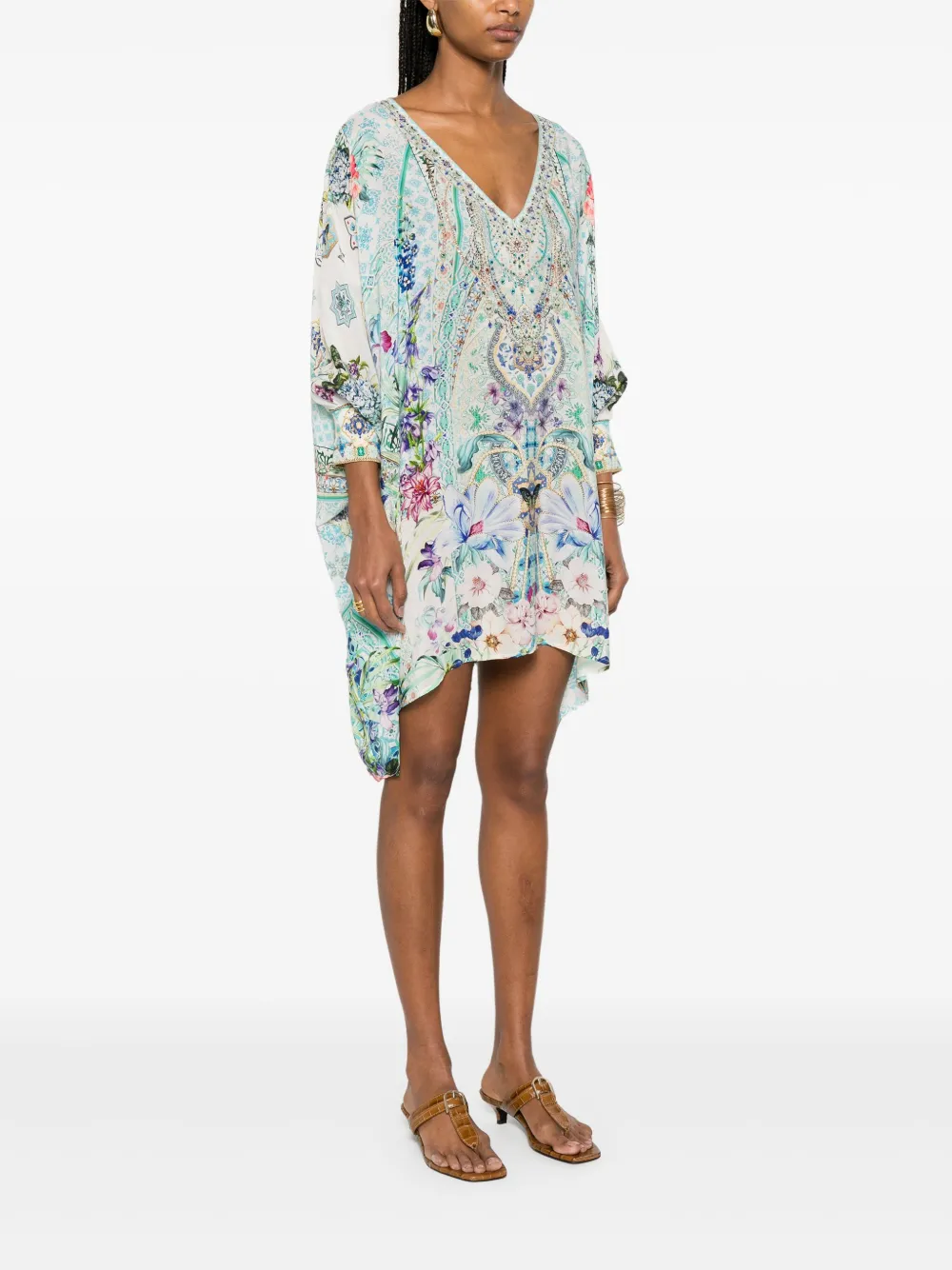 Camilla Sunrise In Sintra mini-jurk Blauw