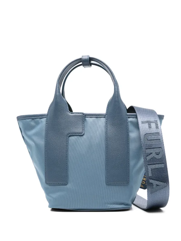 Furla Small Piuma Tote Bag Blue FARFETCH IN