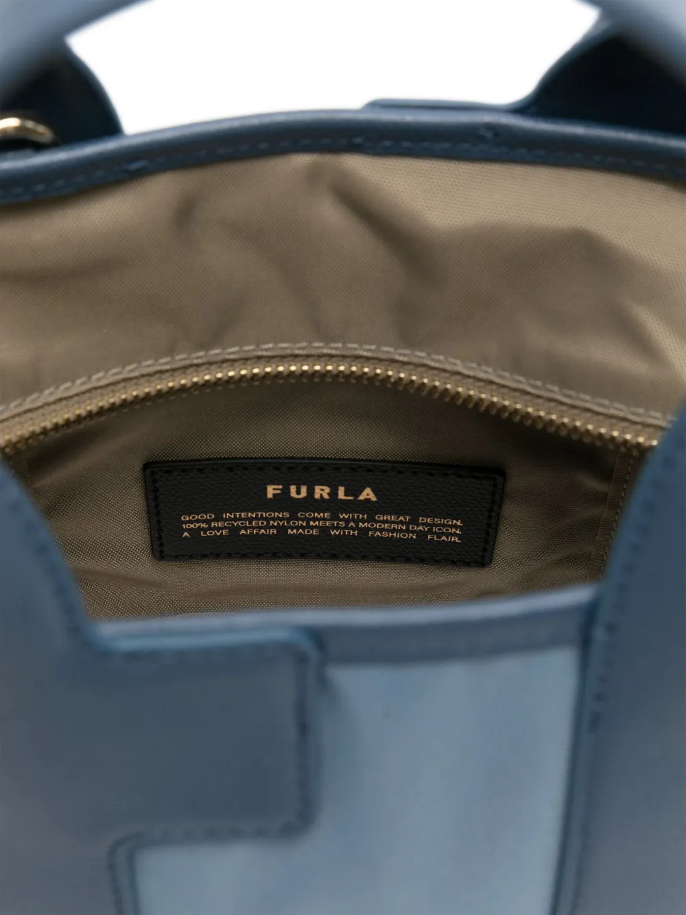 Furla Piuma kleine shopper Blauw