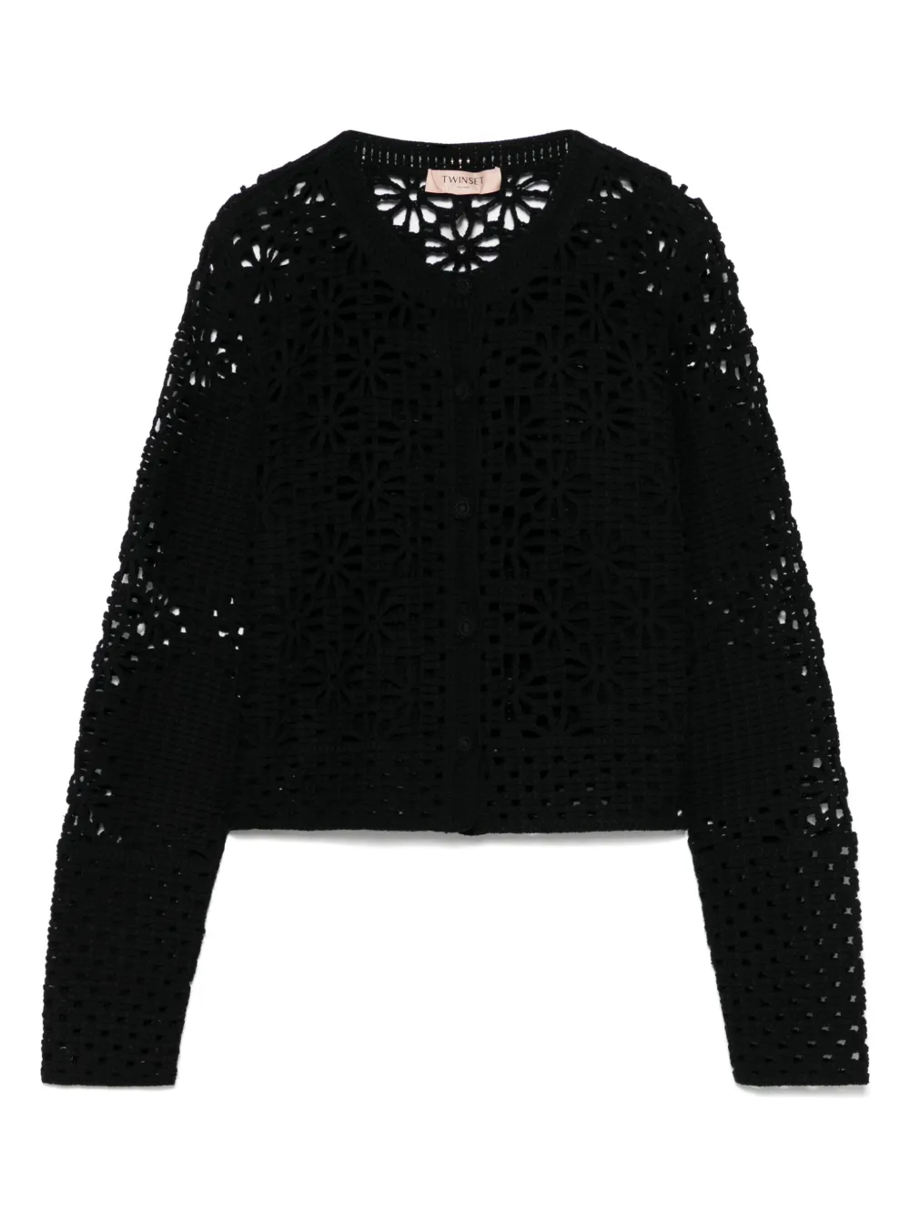 TWINSET Opengebreid vest Zwart