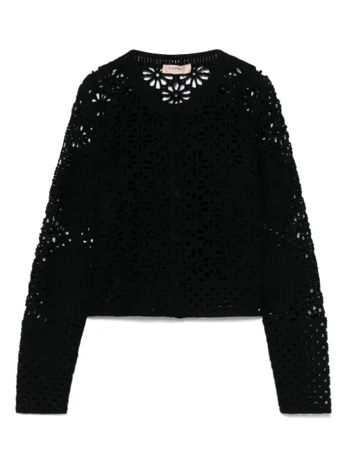 Cardigan en maille ajouré - TWINSET - Modalova