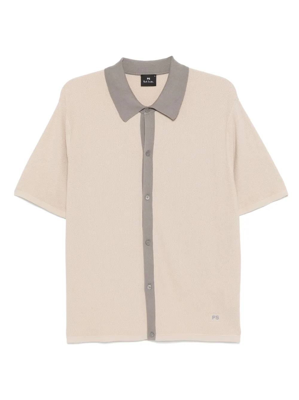 PS Paul Smith logo-embroidered shirt - ニュートラル PS Paul Smith logo-embroidered shirt - ニュートラル