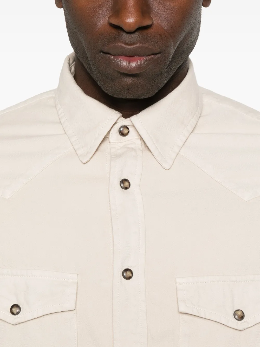 Jacob Cohën Katoenen overhemd Beige