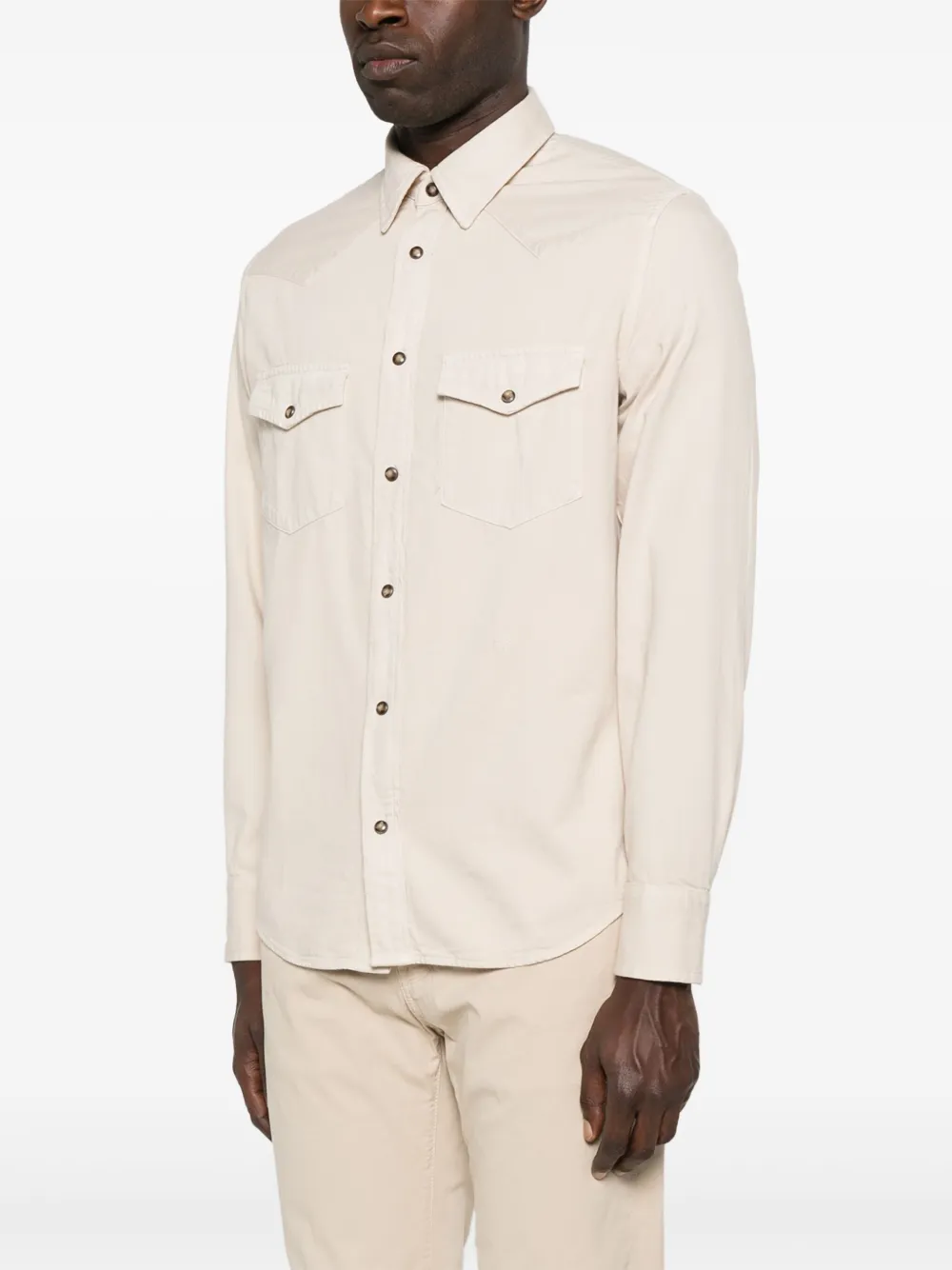 Jacob Cohën Katoenen overhemd Beige