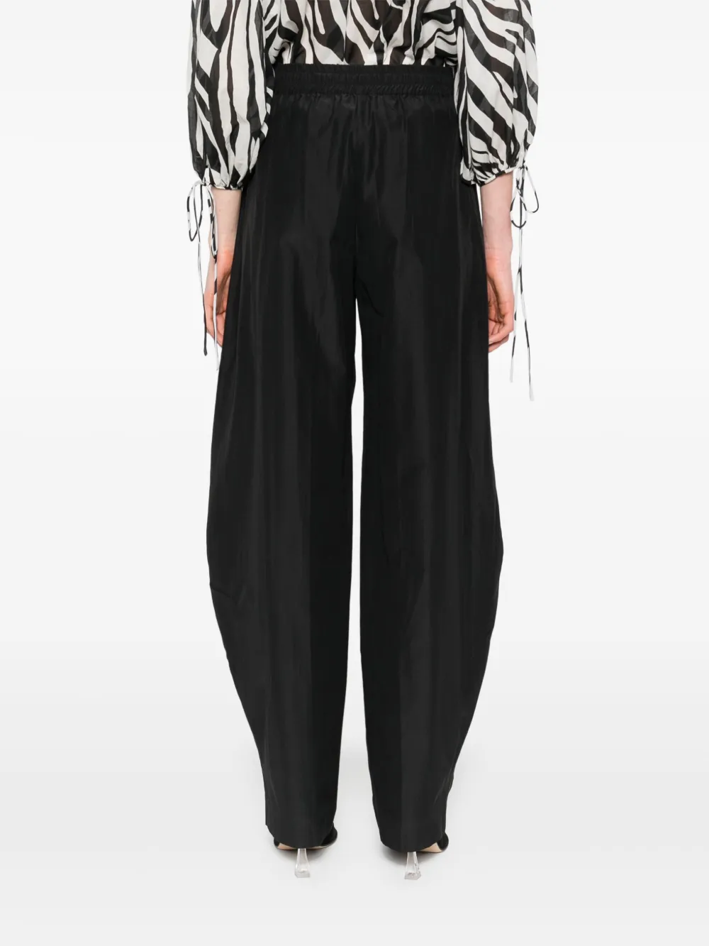 THE ANDAMANE Broek met geplooid detail Zwart