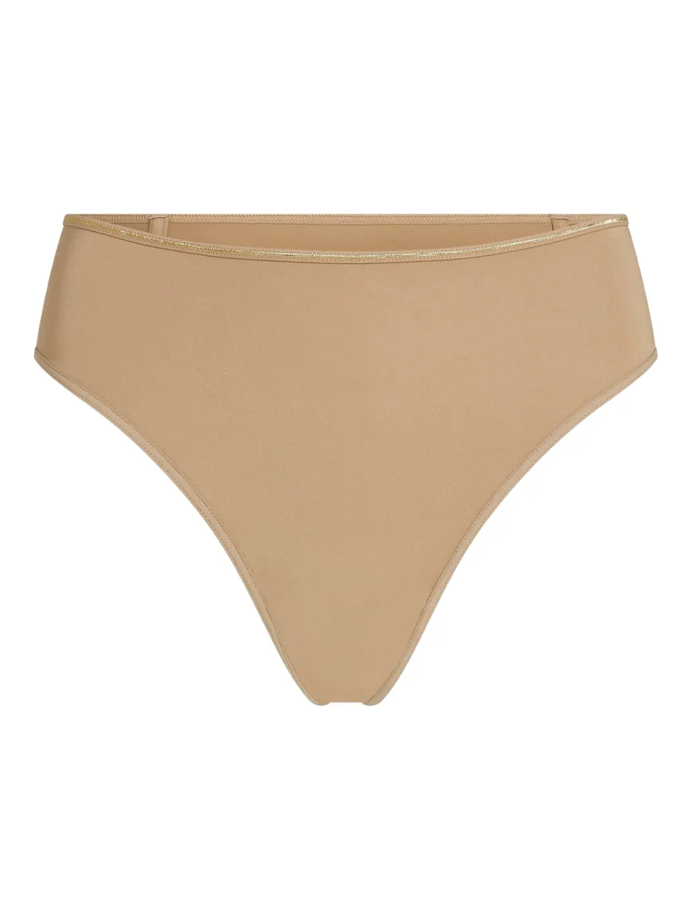 Marlies Dekkers Gold-trimmed Thong In Neutral